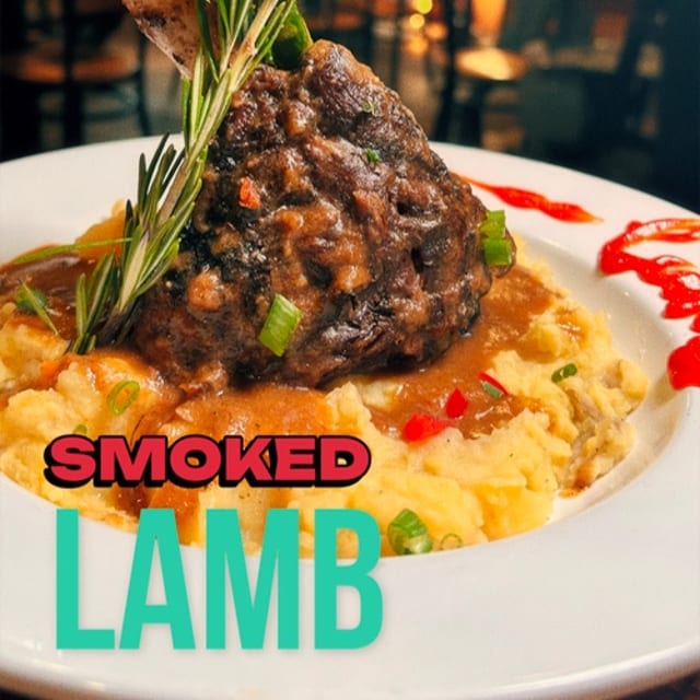 Smoked Lamb Shank.