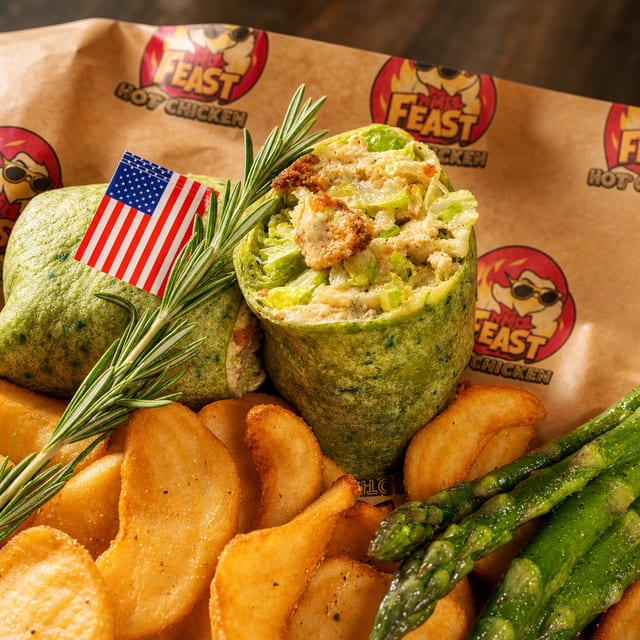 Chicken caesar wrap.